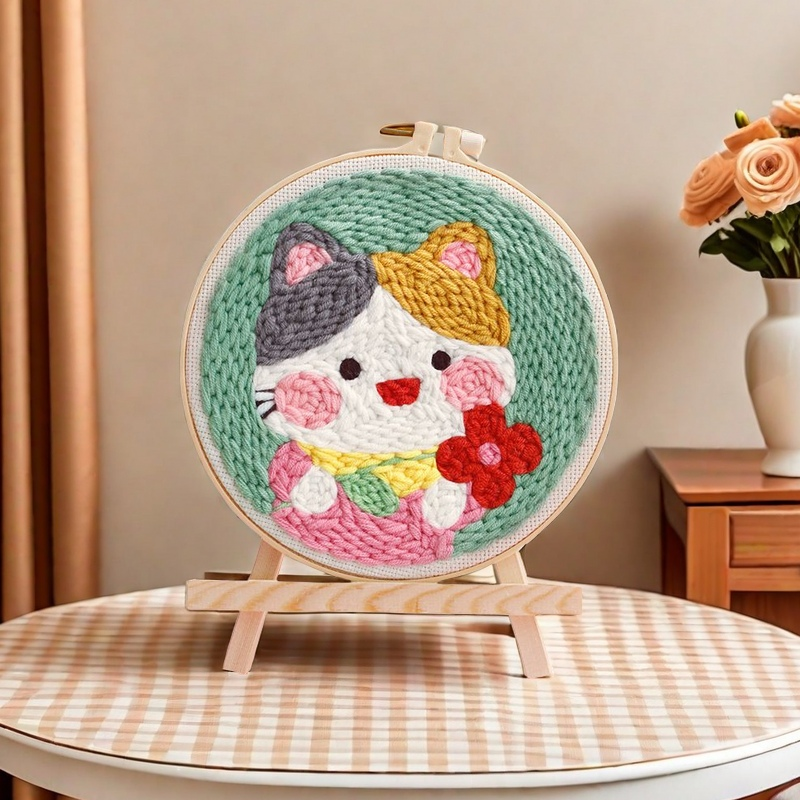 Punch needle Miss Lady Cat