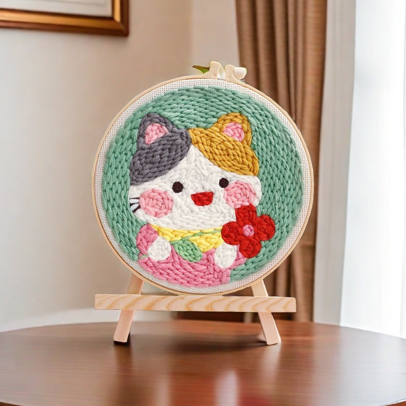 Punch needle Miss Lady Cat