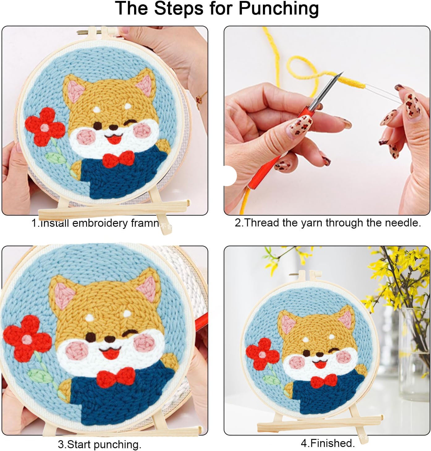 LOVELY Cat Punch needle kit