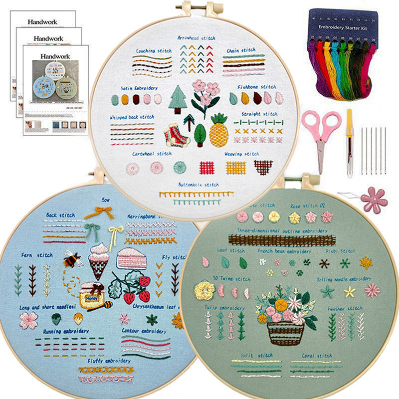 Embroidery basic stitch kits