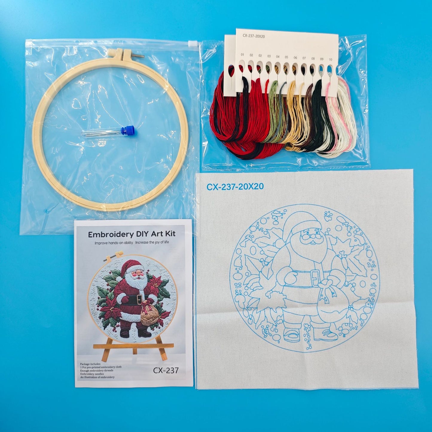 Embrodery kits Santa Clause