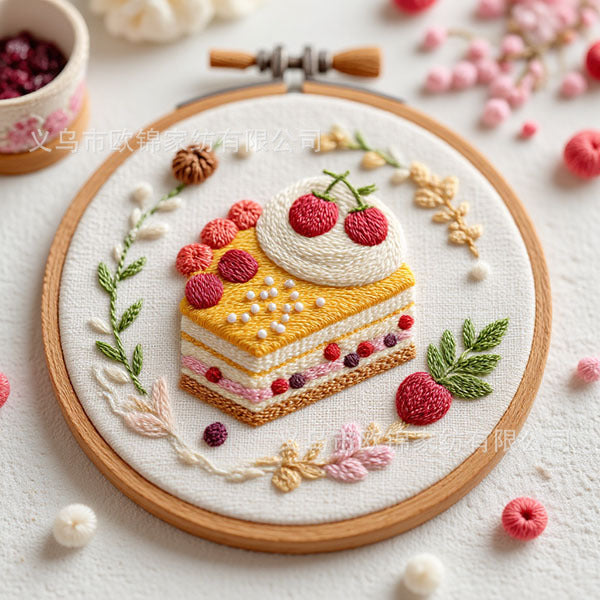 Embroidery kits -food cake series