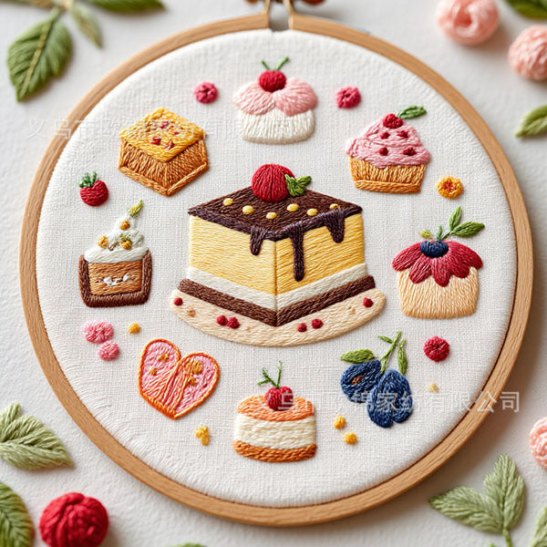 Embroidery kits -food cake series