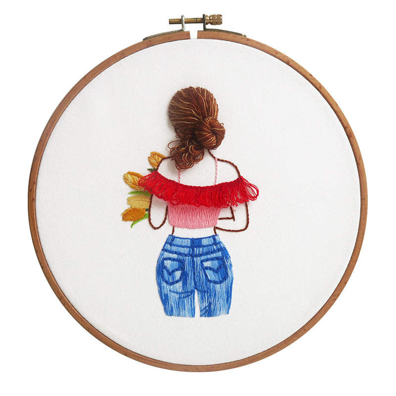 Girl embroidery