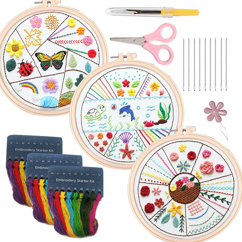 Embroidery basic stitch kits
