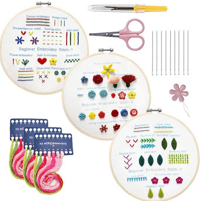 Embroidery basic stitch kits