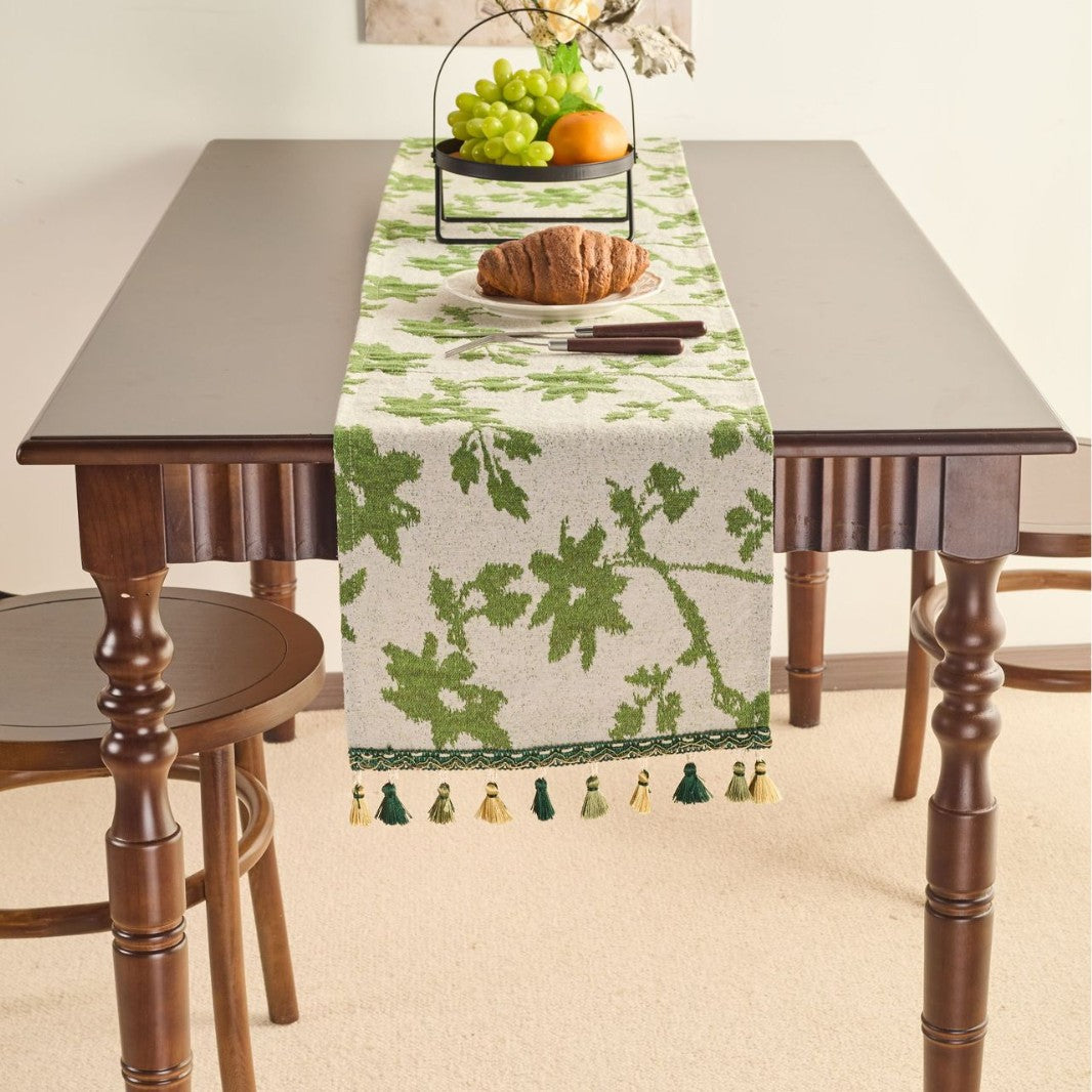 Table runner flower with tissue Ethnic style rectangle for table decoration