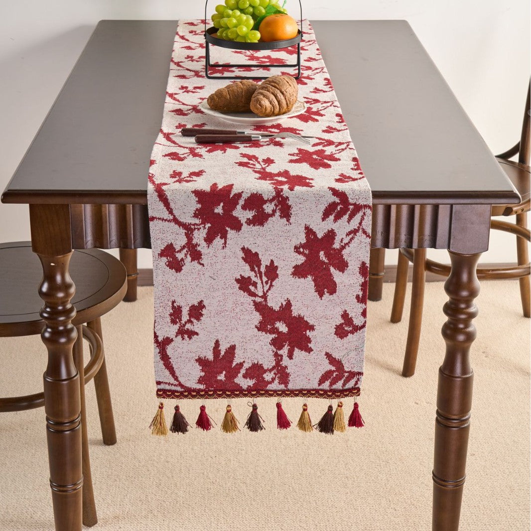 Table runner flower with tissue Ethnic style rectangle for table decoration