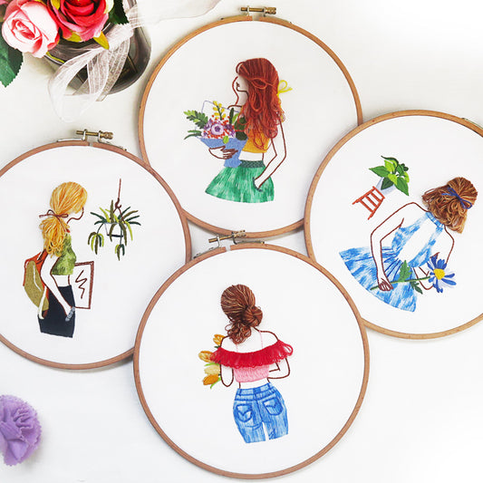 Girl embroidery