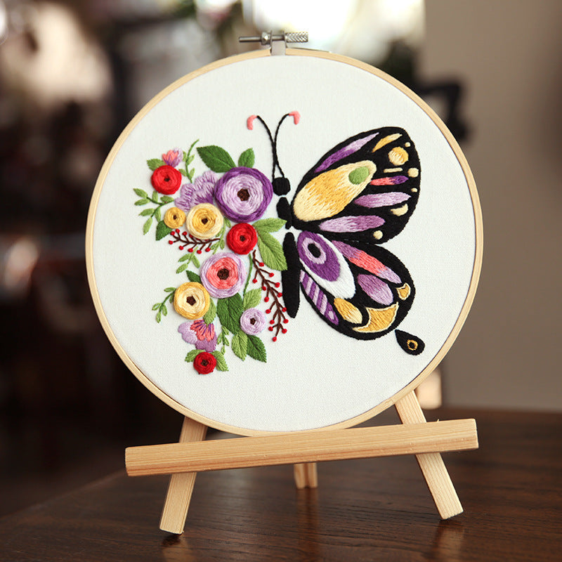 Embroidery butterfly diy handmade material kits
