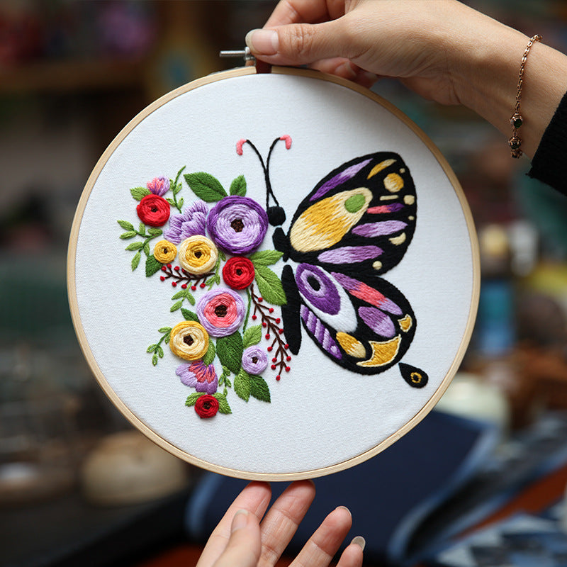 Embroidery butterfly diy handmade material kits