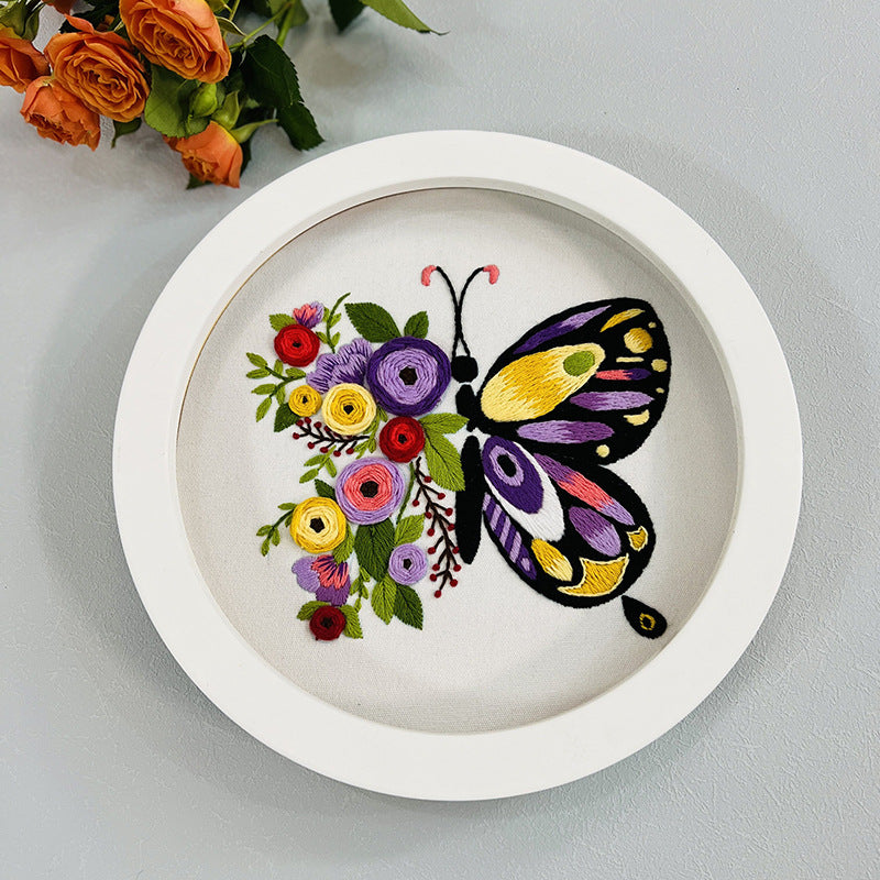 Embroidery butterfly diy handmade material kits