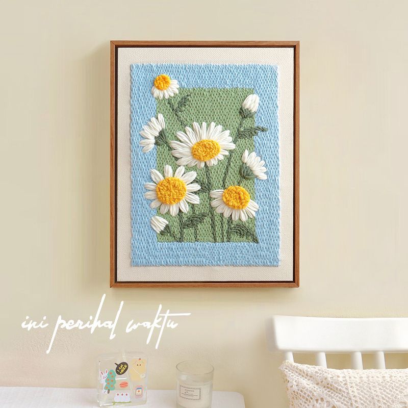 Punch needle kit flower pattern