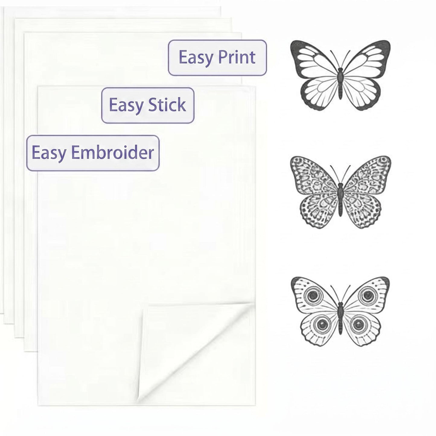 Water soluble paper for embroidery