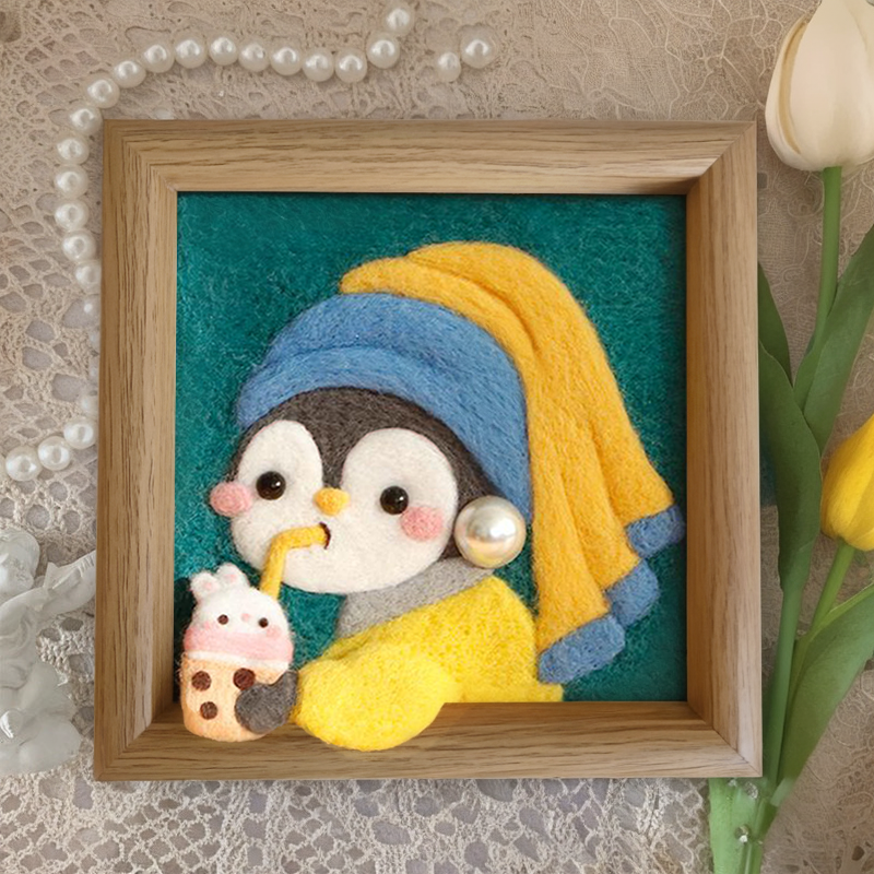 Wool felt kits-Earring girl