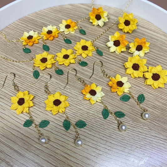 Handmade Micro Crochet Earrings for Women (Dangling Earrings /necklace/bralacet /stud)