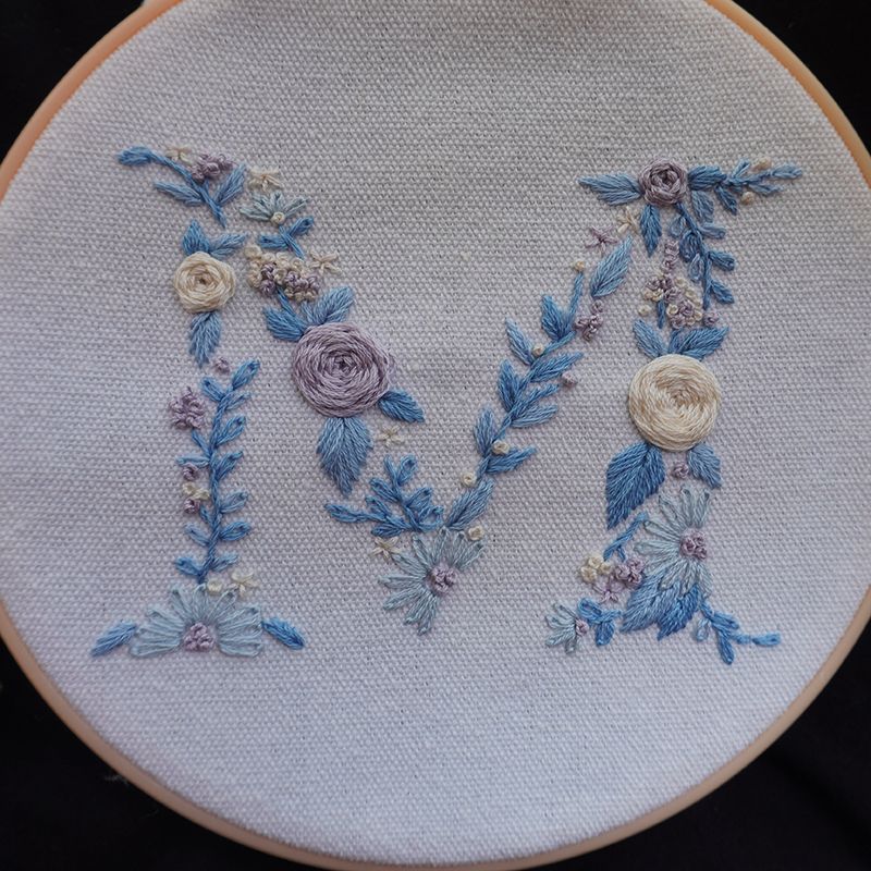 English letter embroidery water soluble sticker