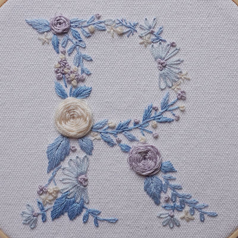 English letter embroidery water soluble sticker