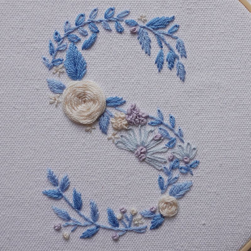 English letter embroidery water soluble sticker