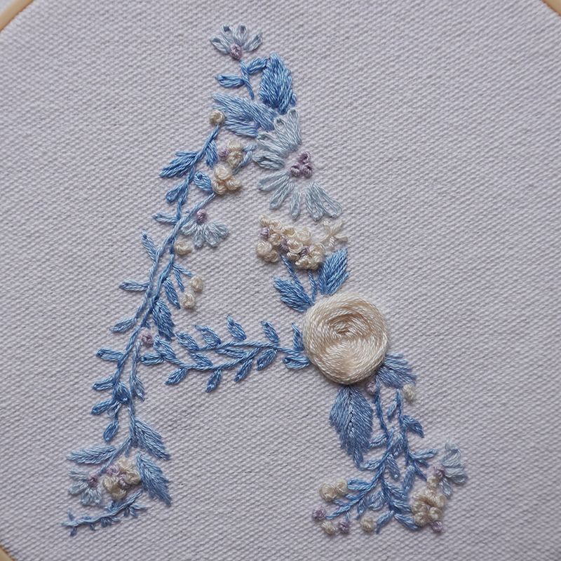 English letter embroidery water soluble sticker