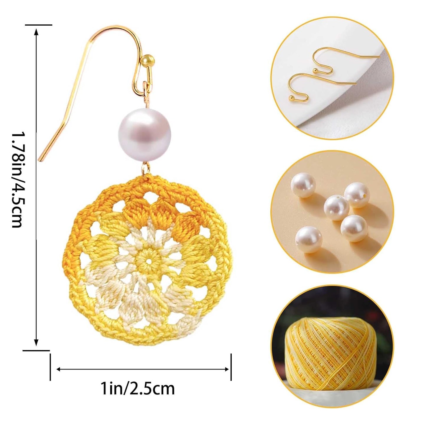 Handmade Micro crochet earring