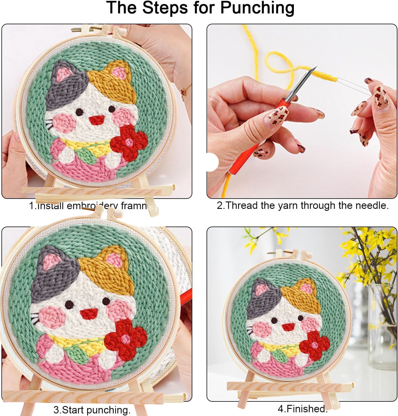 Punch needle Miss Lady Cat
