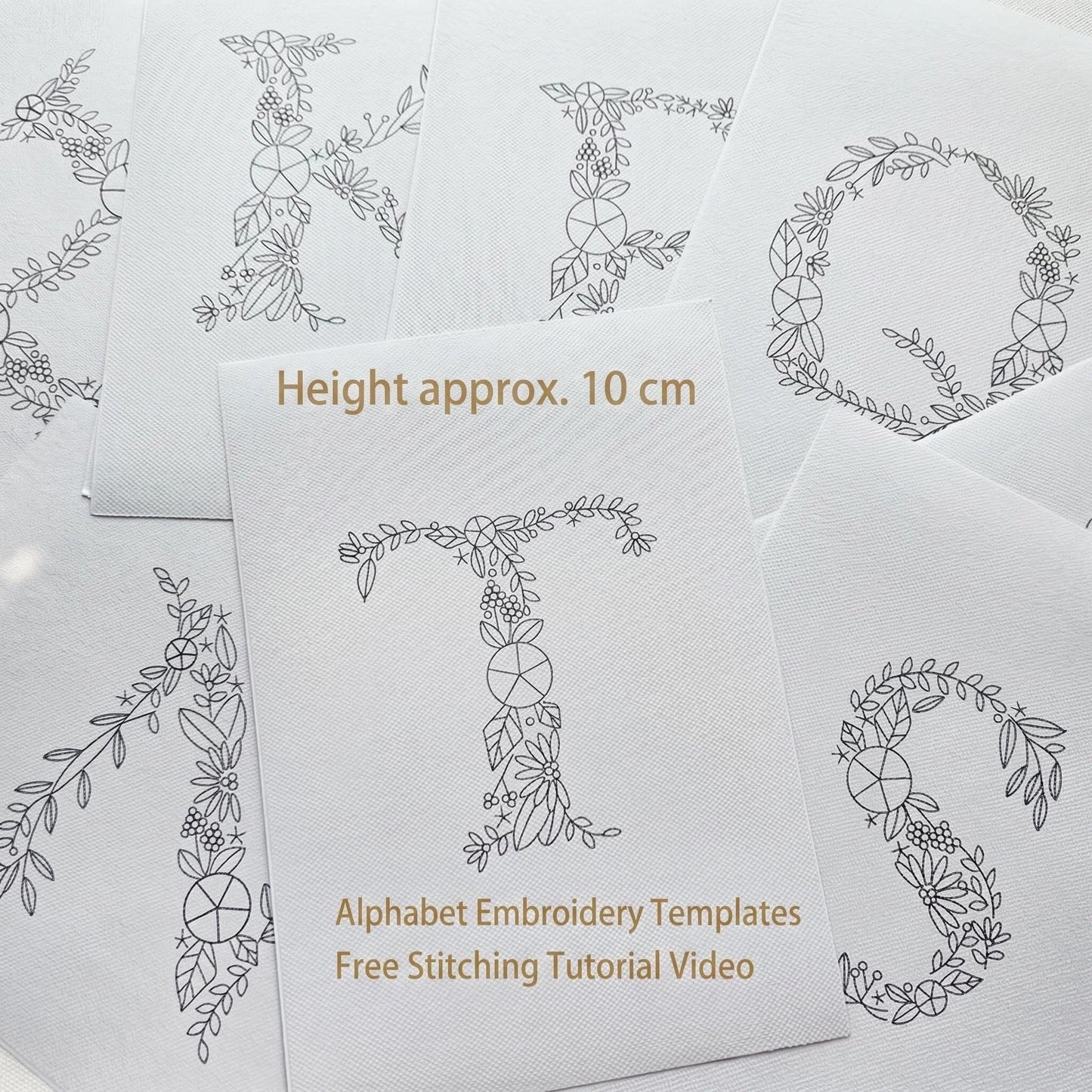 English letter embroidery water soluble sticker