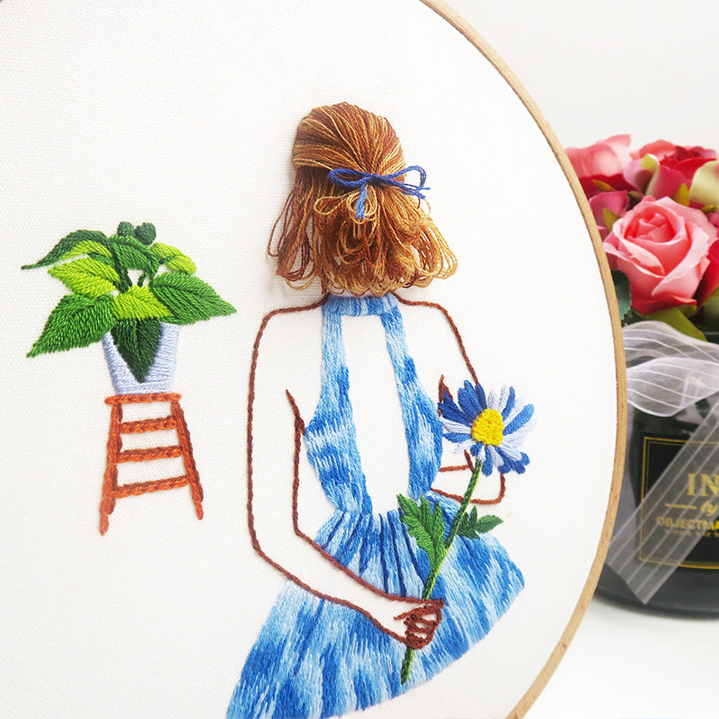 Girl embroidery