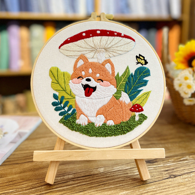 Lovely doggie embroidery pattern-digital pdf pattern