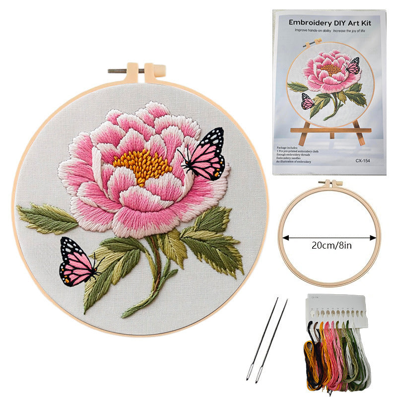 The Embroidery kit -Flowe,bee,Tiger,gramophone