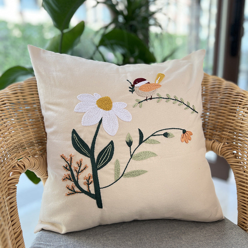 Pillow cushion cover-Embroidery  material kits