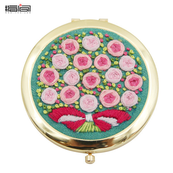 Embroidery make up mirror foldable