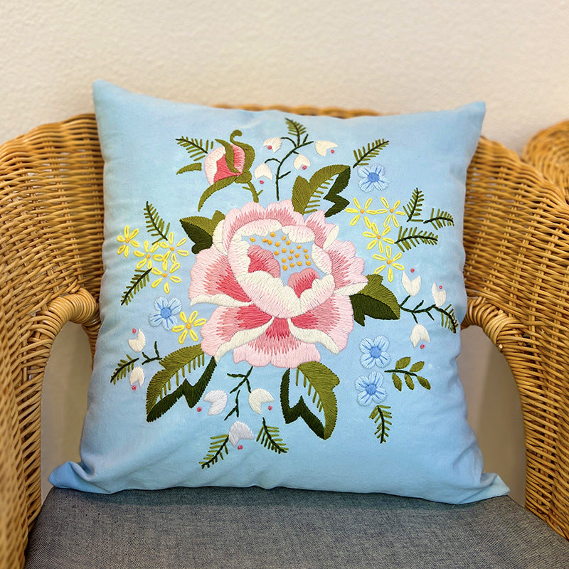 Pillow cushion cover-Embroidery  material kits