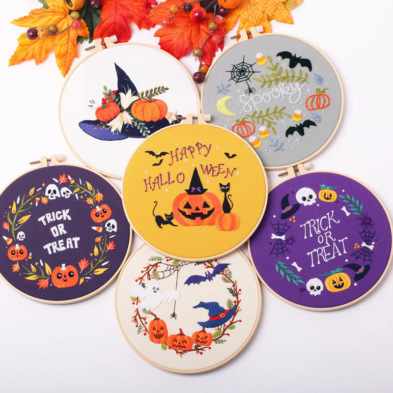 Halloween embroidery material kits
