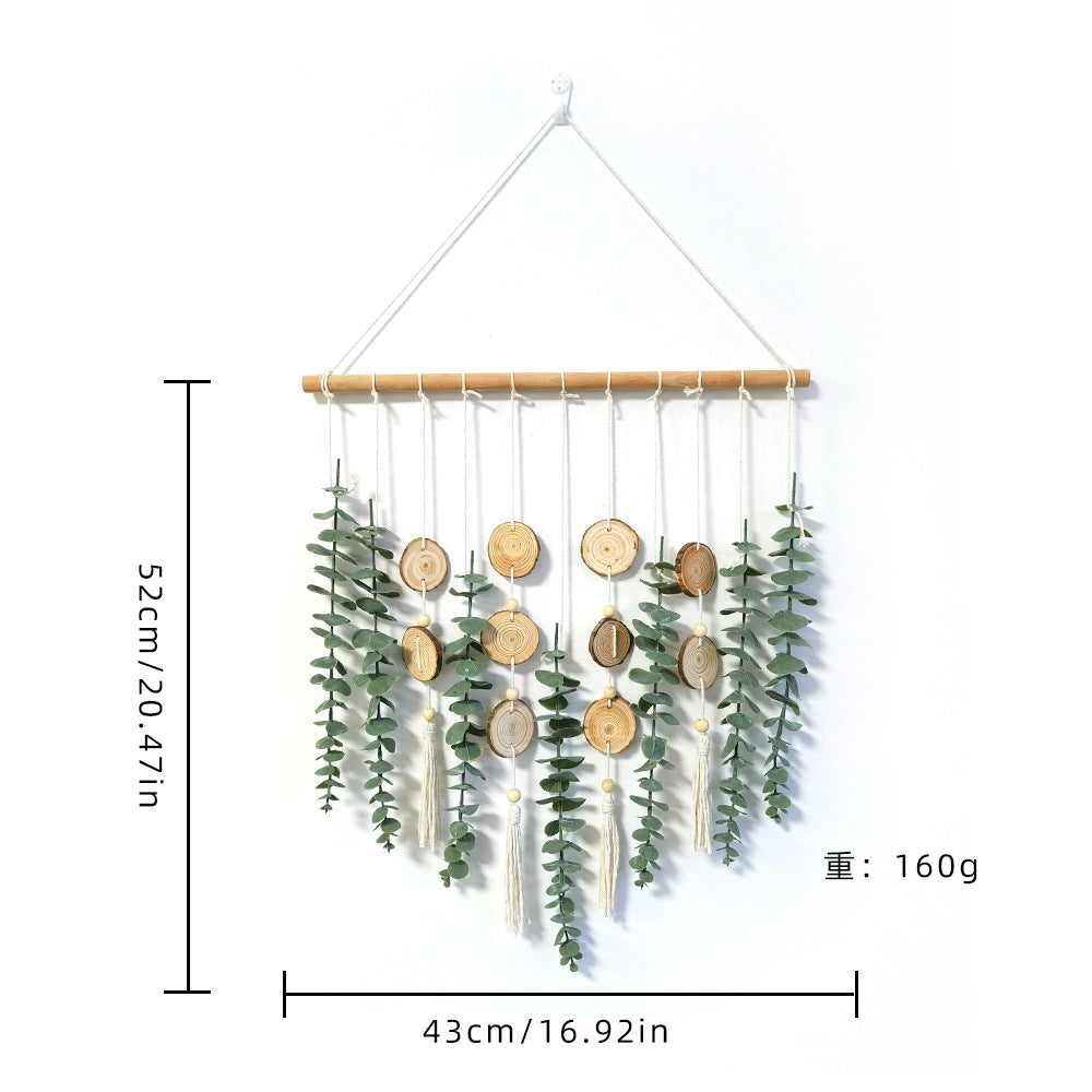 New design Yurika Leaf wall hanging handmade weave hanging blanket for homestay wall decoration