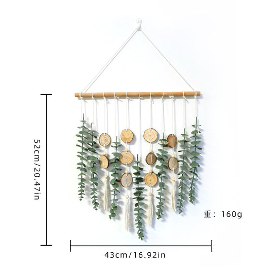 New design Yurika Leaf wall hanging handmade weave hanging blanket for homestay wall decoration
