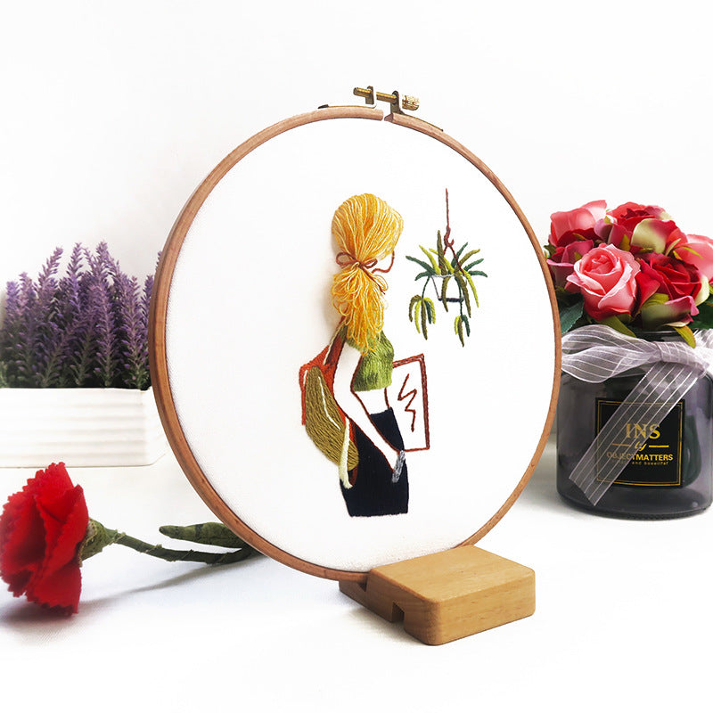 Girl embroidery
