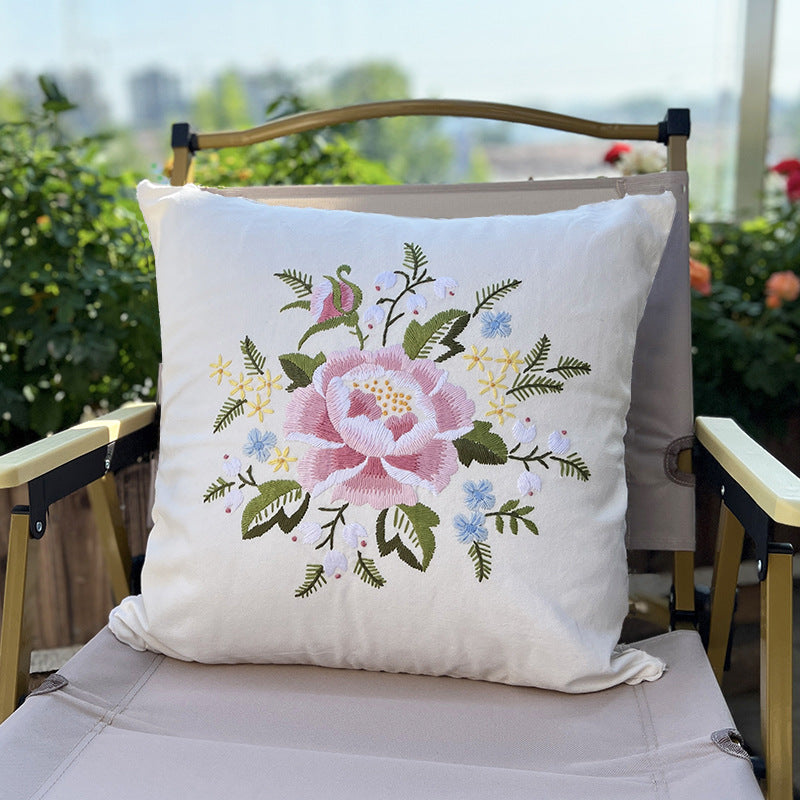 Pillow cushion cover-Embroidery  material kits