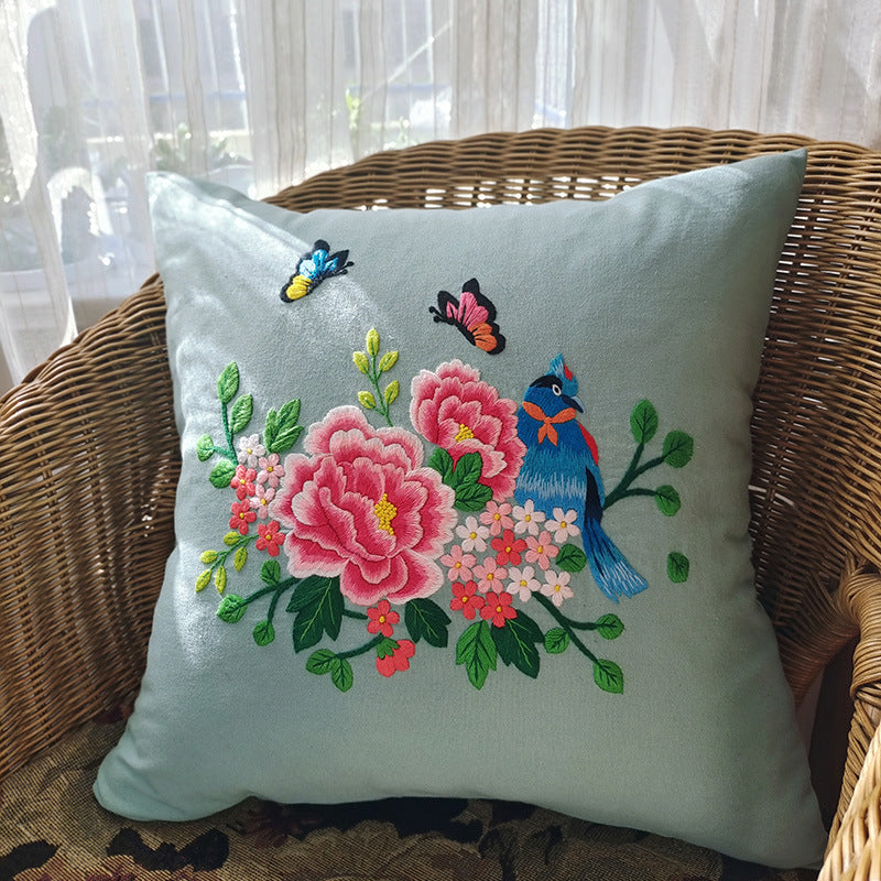 Pillow cushion cover-Embroidery  material kits