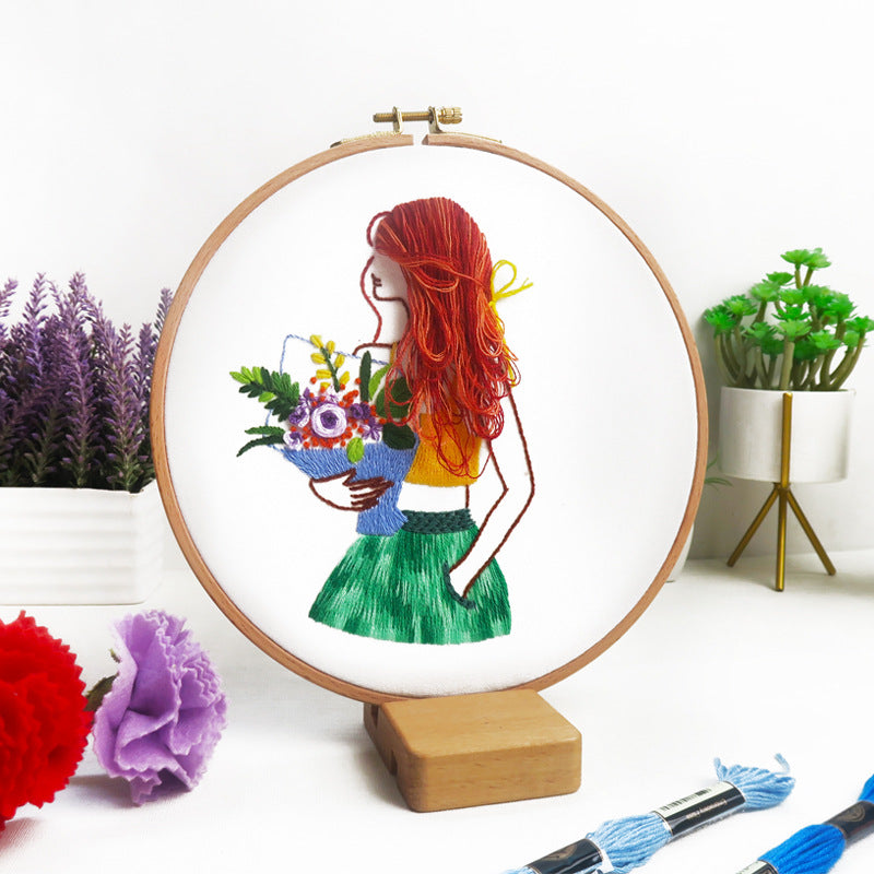 Girl embroidery