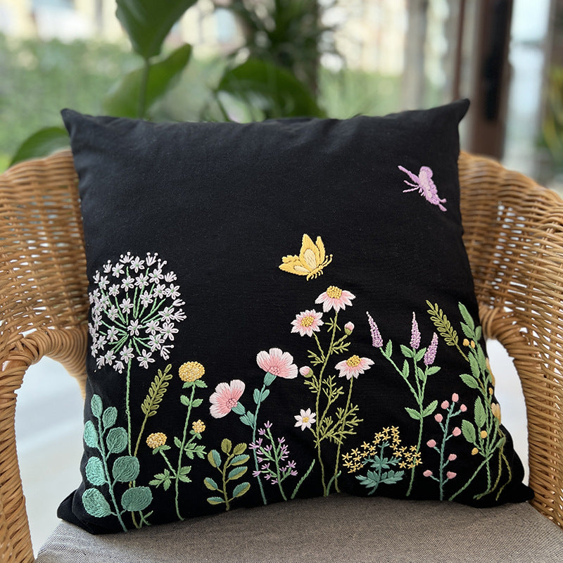 Pillow cushion cover-Embroidery  material kits
