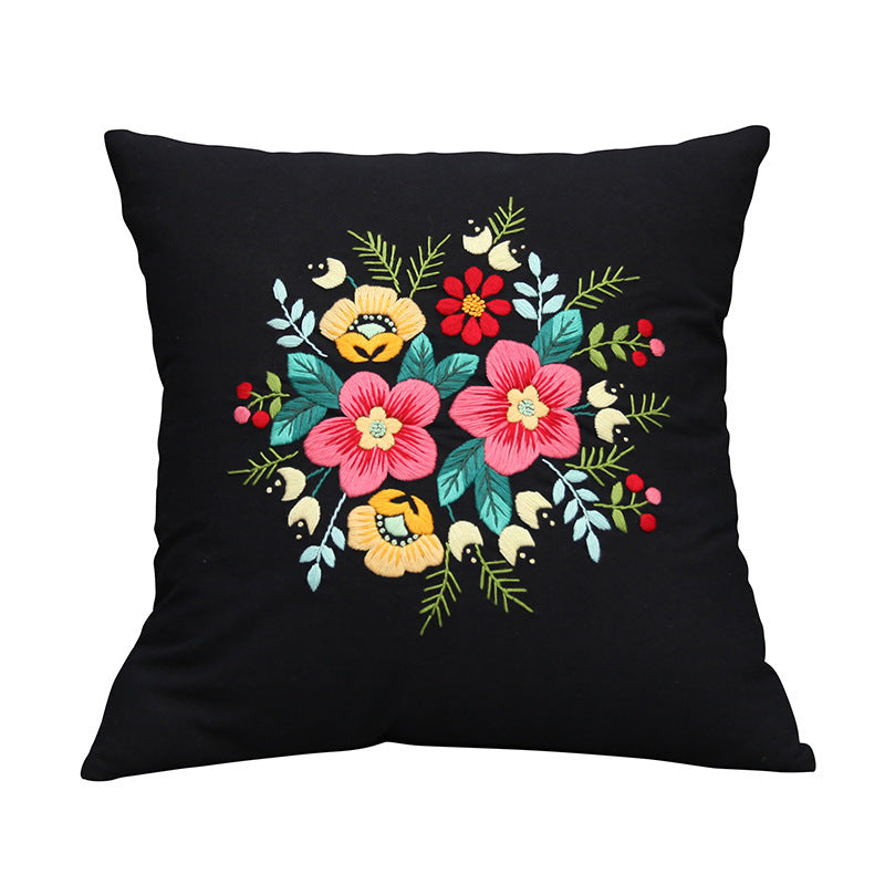 Pillow cushion cover-Embroidery  material kits