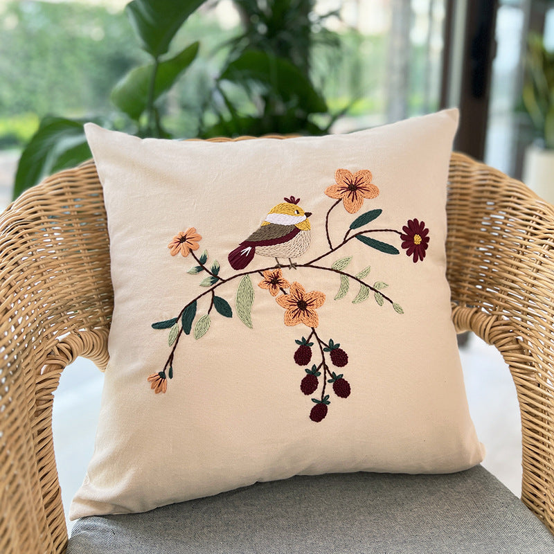 Pillow cushion cover-Embroidery  material kits