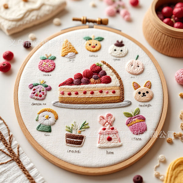 Embroidery kits -food cake series