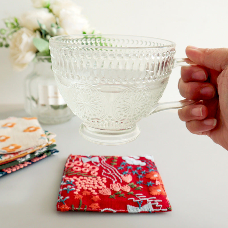 Embroidered coaster