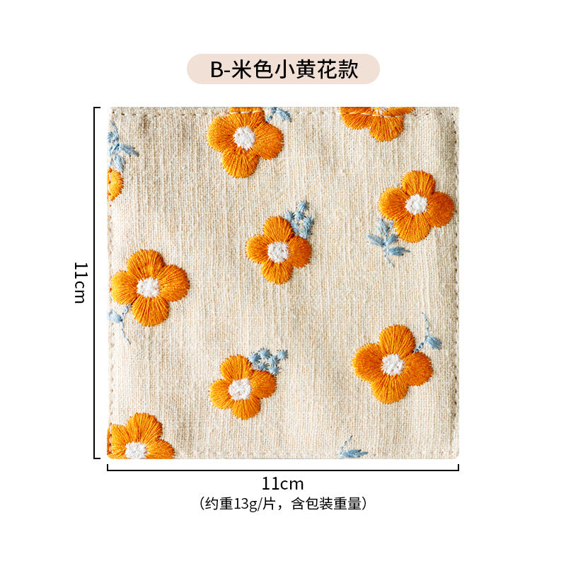 Embroidered coaster