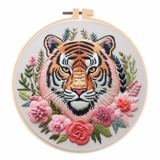 The Embroidery kit -Flowe,bee,Tiger,gramophone