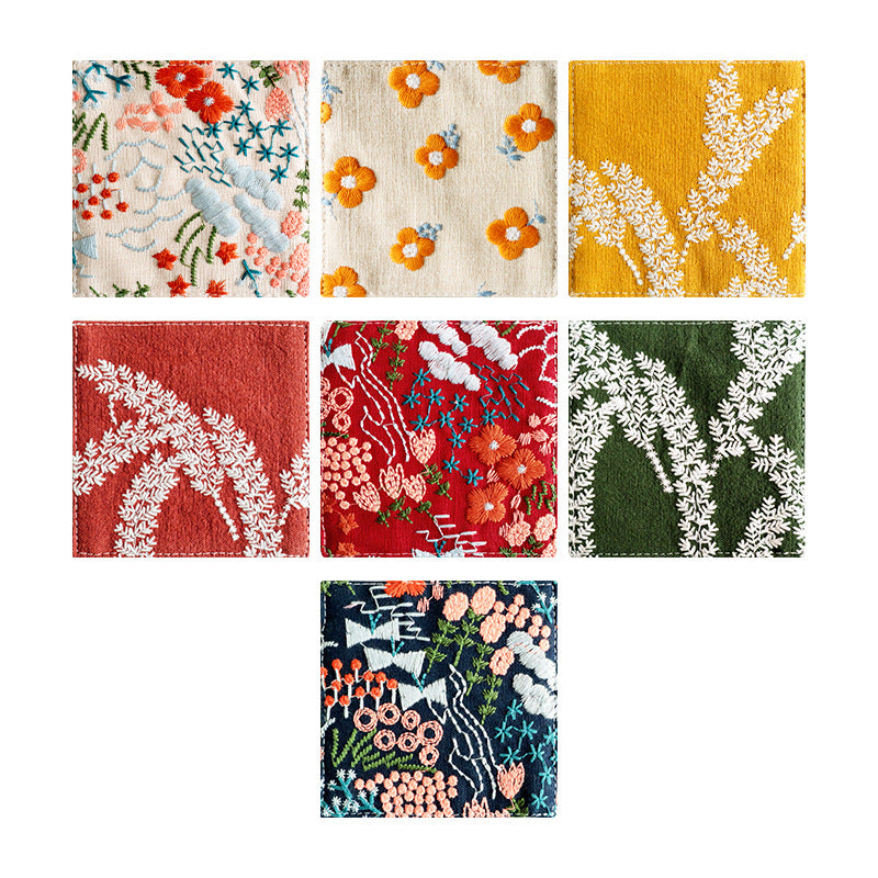 Embroidered coaster