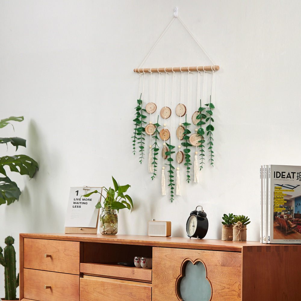 New design Yurika Leaf wall hanging handmade weave hanging blanket for homestay wall decoration