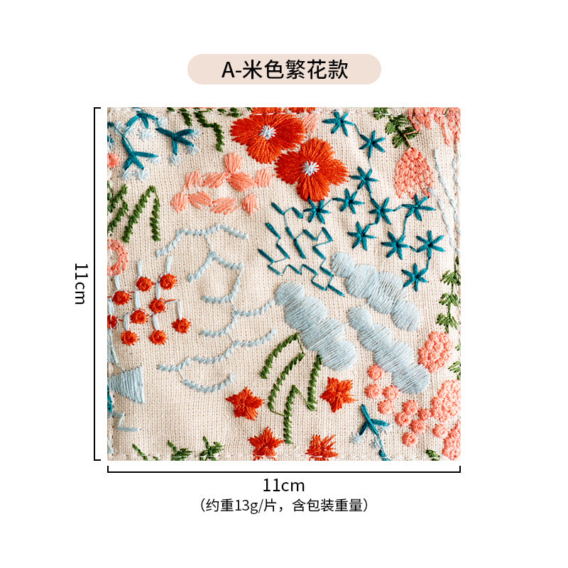 Embroidered coaster